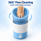 CleanPaw rotating silicone brush cutaway illustration